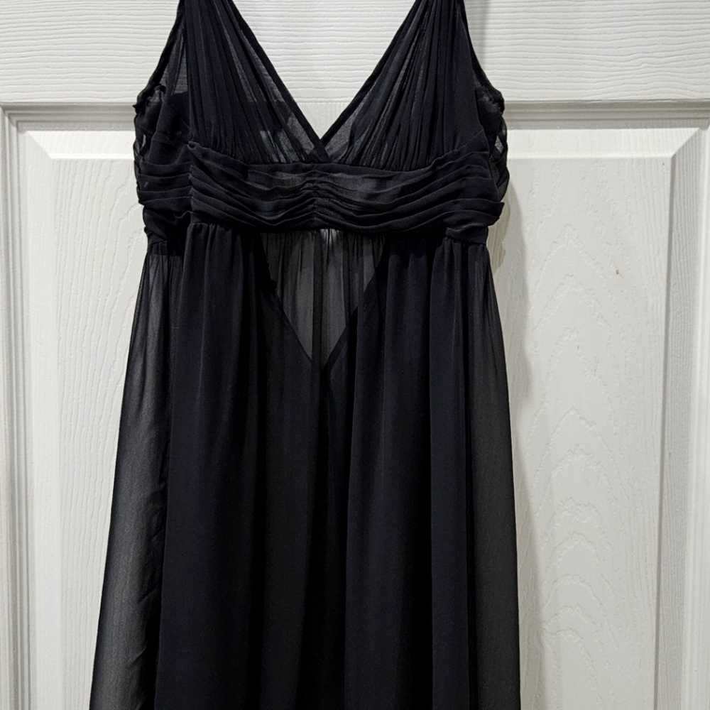 Victoria Secret Black sheer black baby doll size xs Night gown
